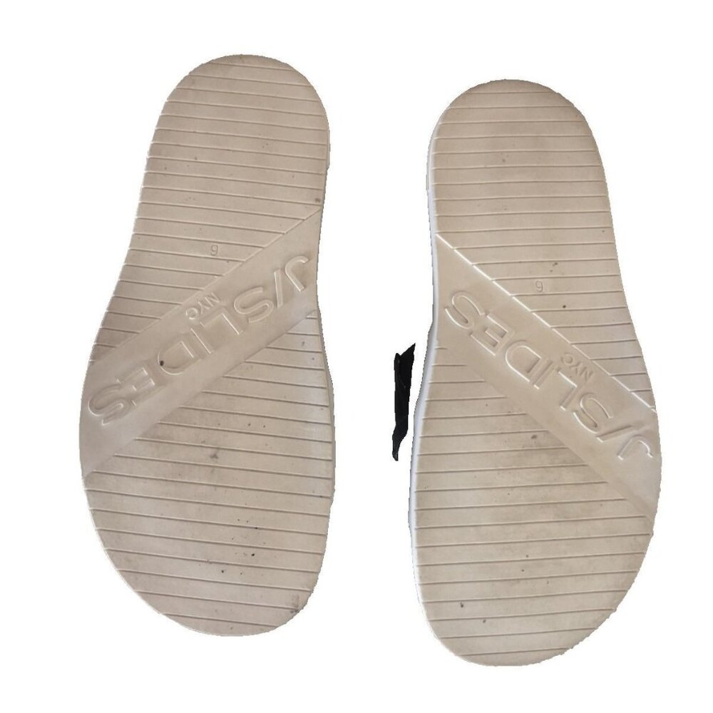Black Slides With Gold Chain Accent By Urban Sport size 6 - Picture 4 of 8